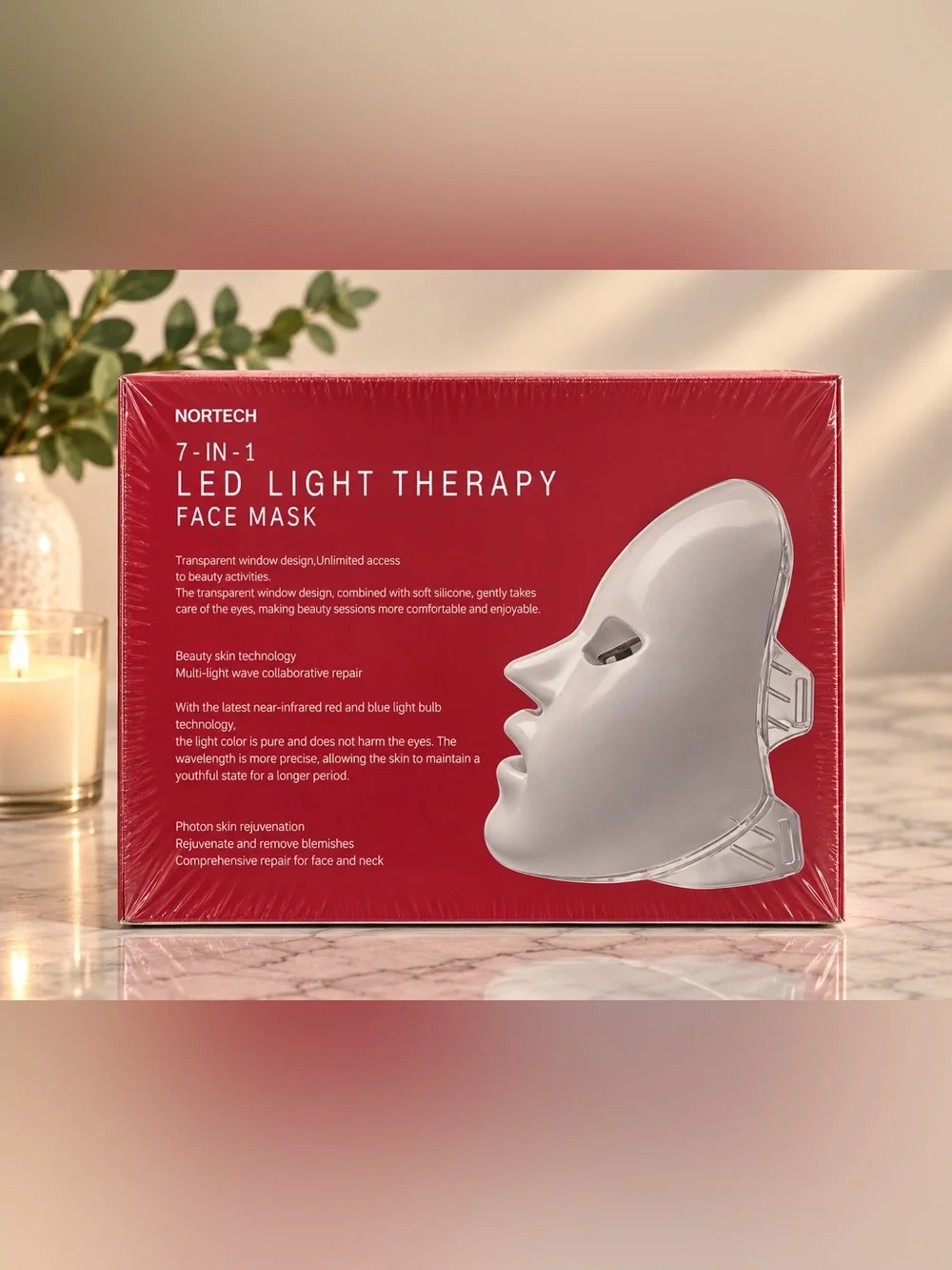 Nortech 7-in-1 LED Light Therapy Face Mask – NEW
